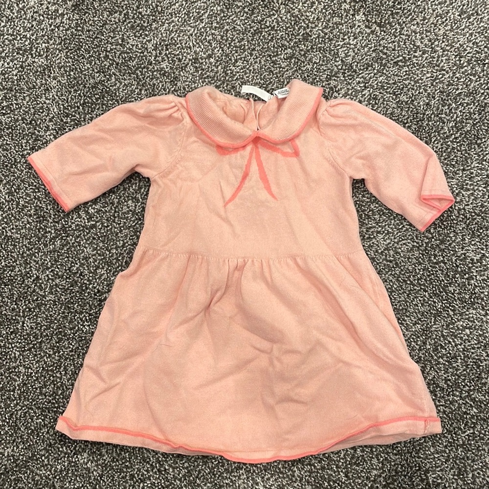 Pink bow Janie and Jack sweater dress